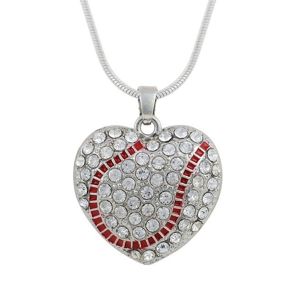 Baseball and Softball CZ Diamond (Cubic Zirconia) Necklace - Fox - Rings