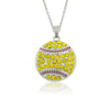 Baseball and Softball CZ Diamond (Cubic Zirconia) Necklace - Fox - Rings