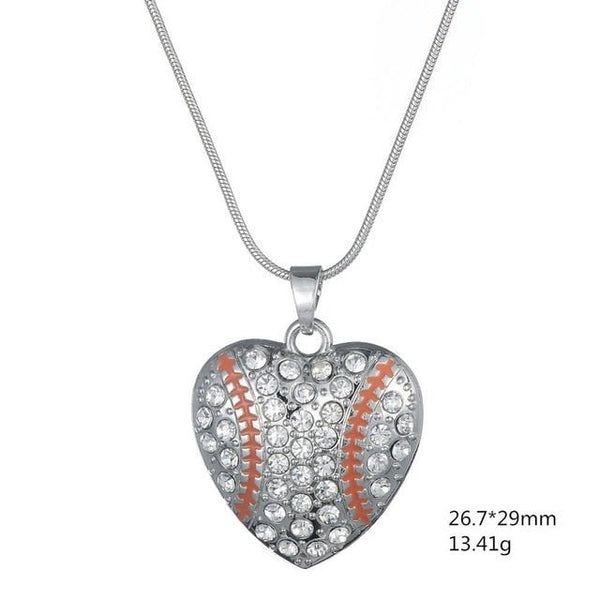 Baseball and Softball CZ Diamond (Cubic Zirconia) Necklace - Fox - Rings