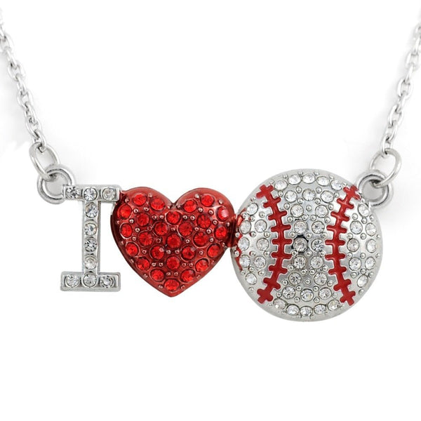 Baseball and Softball CZ Diamond (Cubic Zirconia) Necklace - Fox - Rings