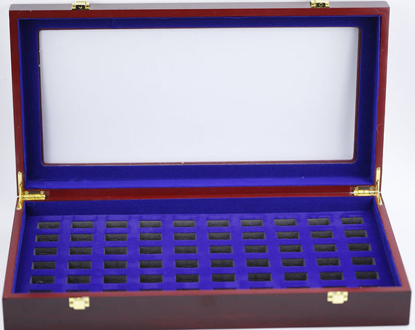 Championship Ring Wooden Display Box (60 Slot Box) - Fox - Rings