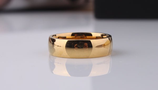 Classic Gold (316L Stainless Steel) Men's Wedding Ring - Fox - Rings