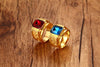 Elegant Golden Dragon Signet Rhinestone Ring (Stainless Steel) - Fox - Rings