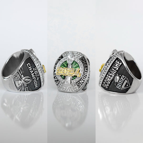 Fantasy 2024 League Champion (Dynasty Champ) CUSTOM NAME - FoxRings Exclusive - FFL Football Championship Ring - Fox - Rings