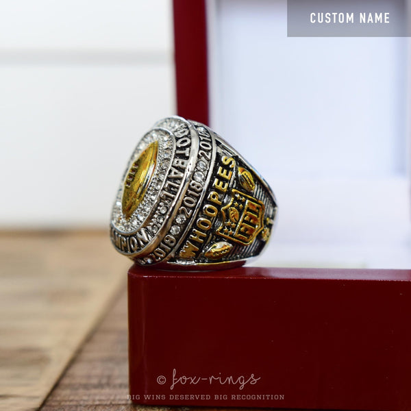 Fantasy Football League (2018) - CUSTOM NAME Championship Ring (Golden Football) - Fox - Rings