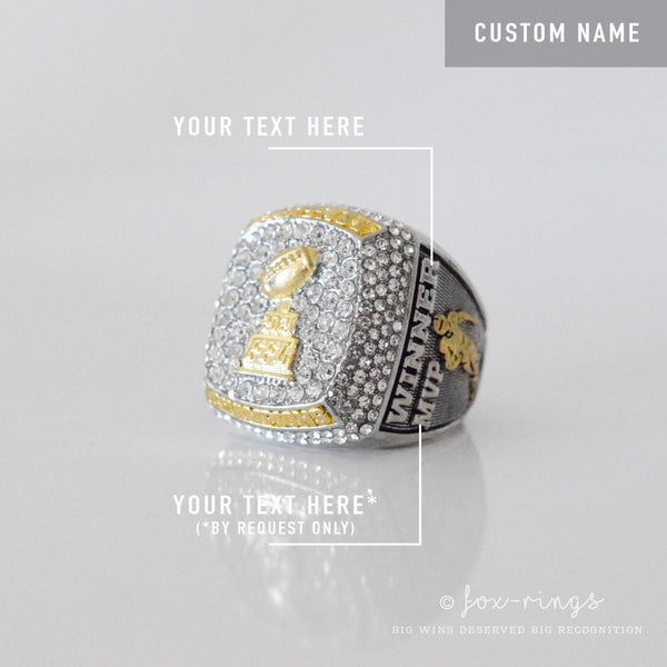 Fantasy Football League (2021) - CUSTOM NAME Championship Ring - Fox - Rings