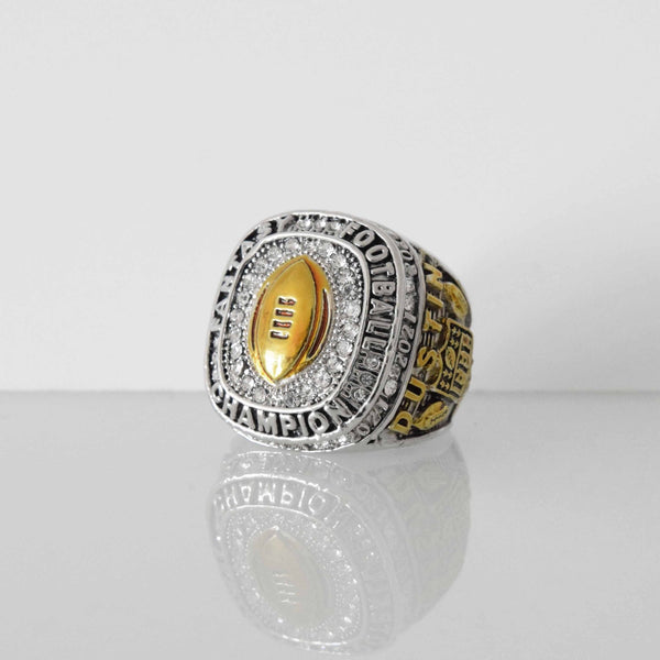 Fantasy Football League (2021) - CUSTOM NAME (Golden Football) Championship Ring (2 Custom Sides) - Fox - Rings