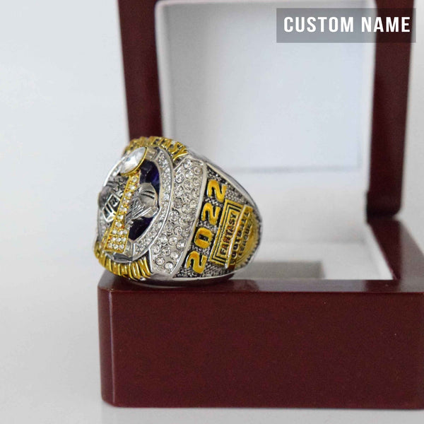 Fantasy Football League (2022) - CUSTOM NAME Championship Ring (Helmets Design) - Fox - Rings