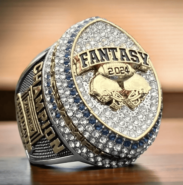 Fantasy Football League (2024) - Championship Ring (Football Helmets Design) - Fox - Rings