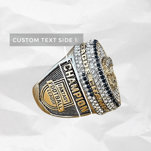 Fantasy Football League (2024) - CUSTOM NAME Championship Ring (Football Helmet Design) - Fox - Rings