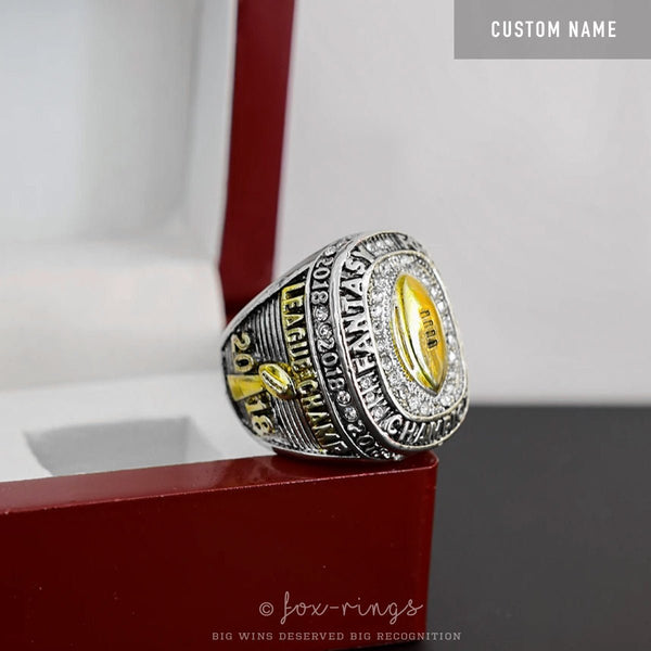 Fantasy Football League (Golden Football) - CUSTOM NAME Championship Ring (CUSTOM YEAR) - Fox - Rings