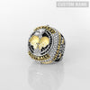 Fantasy Football League (Official Helmet Design) - CUSTOM NAME (2 Custom Sides) Championship Ring (CUSTOM YEAR) - Fox - Rings