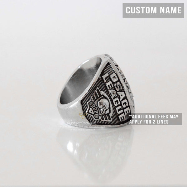 FFL FANTASY Football Champion 2021 (FoxRings Exclusive) CUSTOM NAME (Colored Top) Championship Ring (2 Custom Sides) - Fox - Rings