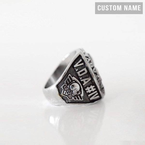 FFL FANTASY Football Champion 2022 (FoxRings Exclusive) CUSTOM NAME (Colored Top) Championship Ring (2 Custom Sides) - Fox - Rings