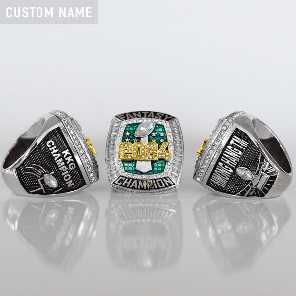 Flagship 2024 Fantasy League Champion CUSTOM NAME (2 Custom Sides) - FoxRings Exclusive - FFL Football Championship Ring - Fox - Rings