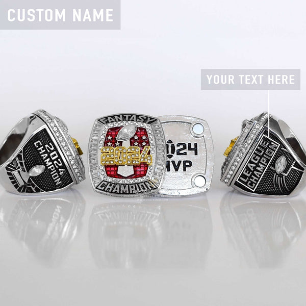 Flagship 2024 Fantasy League Champion CUSTOM NAME - FoxRings Exclusive - FFL Football Championship Ring - Fox - Rings