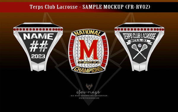 Terps Club Lacrosse (2023) Championship Ring - Fox - Rings