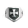 The Heaven Cross Silver Stainless Steel ring - Motorcycle Club Biker Ring - Fox - Rings