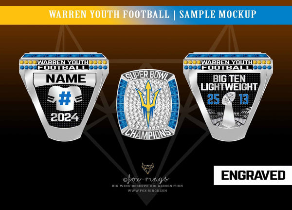 Warren Youth Football (2024) Championship Ring - Fox - Rings