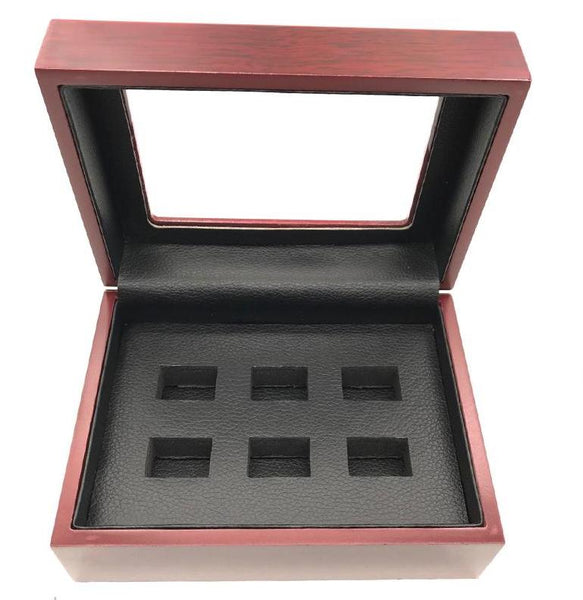 Wooden Display Box (6 Slot Box) - Fox - Rings