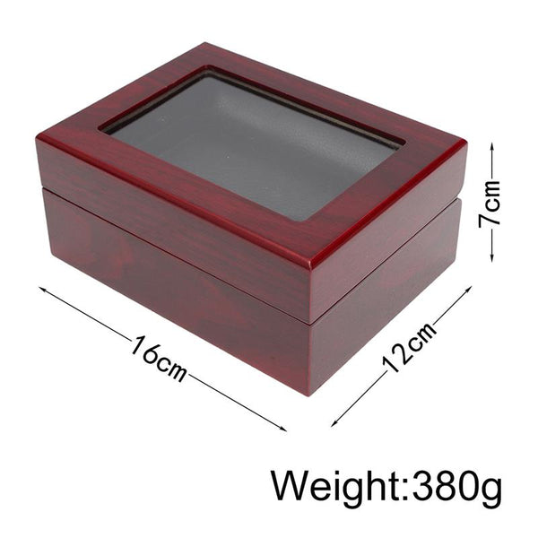 Wooden Display Box (7 Slot Box) - Fox - Rings