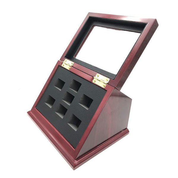 Wooden Display Box (7 Slot Box) - Fox - Rings